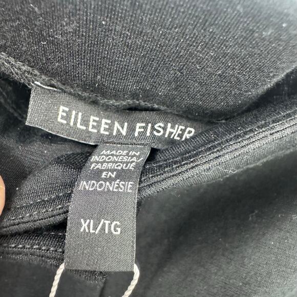 Eileen Fisher Black Cotton Blend Ponte High-Waisted Slim Pant Size XL NWT - Picture 8 of 12